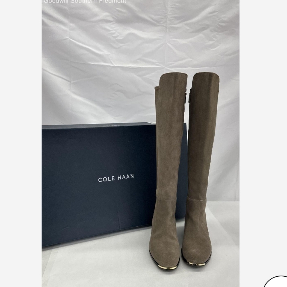 Cole Haan Taupe Suede Tall Boots